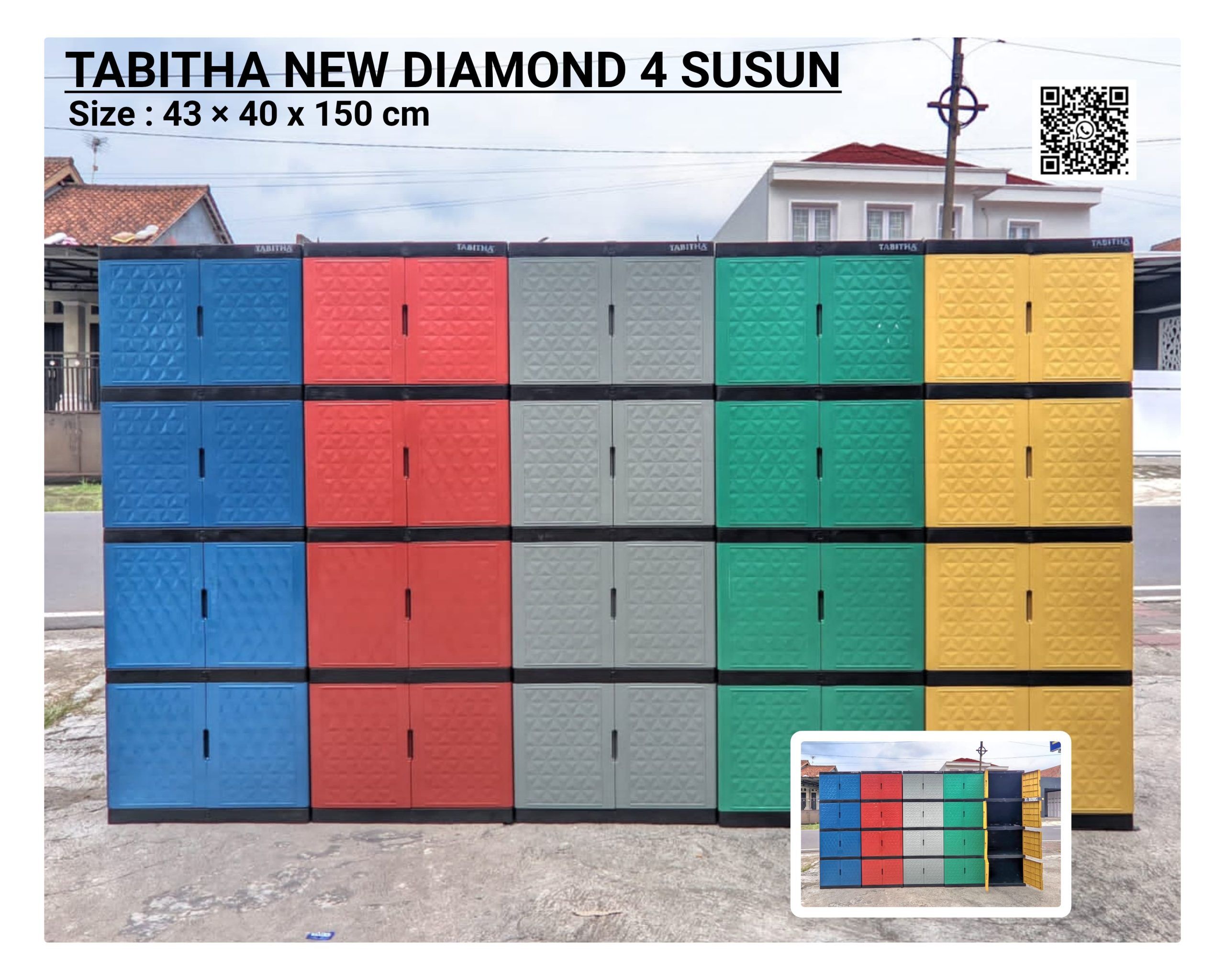 LEMARI TABITHA NEW DIAMOND 4 SUSUN